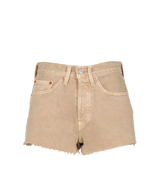 Shorts de mezclilla originales inspirados en la vendimia Levi's de color Natural