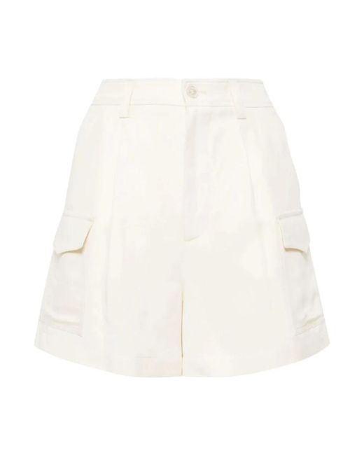 Woolrich White Weiße shorts für frauen ss24,shorts