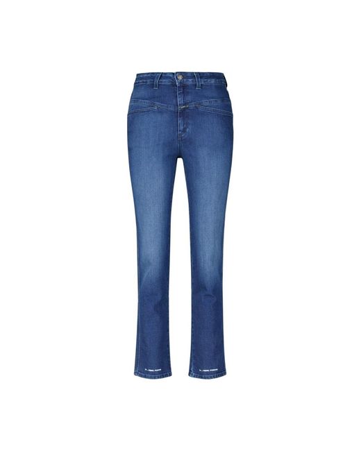 Closed Jeans ,Blauw ,Denim High-Waist Pedal Pusher Jeans in het Blue