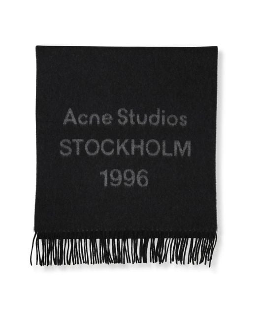 Acne Black Winter Scarves for men
