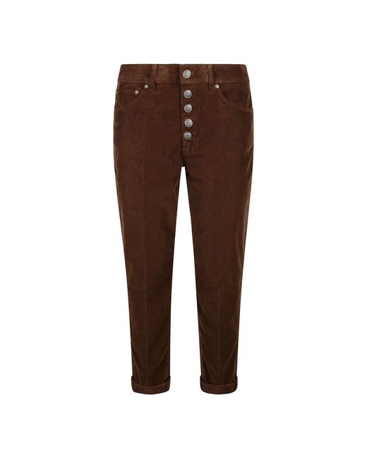 Dondup Brown Cropped Trousers