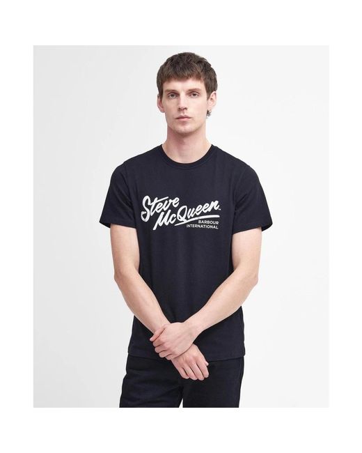 Barbour Blue T-Shirts for men