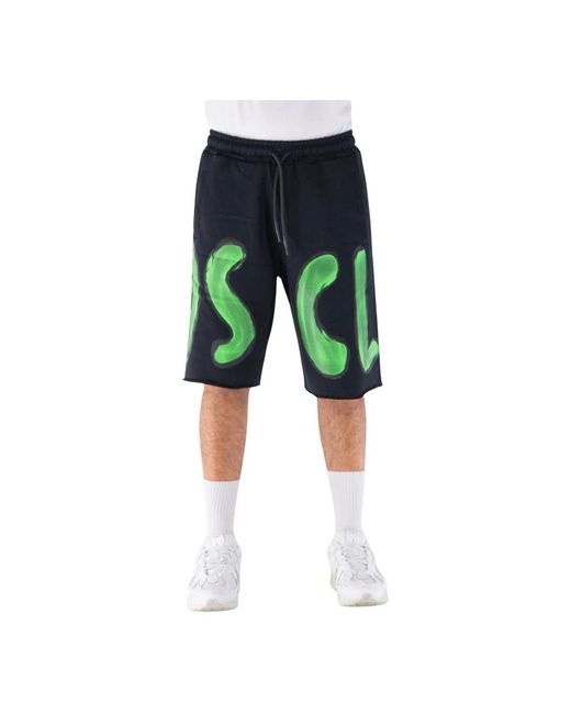 DISCLAIMER Green Casual Shorts for men