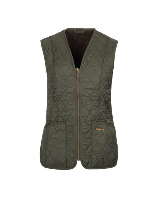 Barbour Green Oliver Fleece Liner Mit Taschen