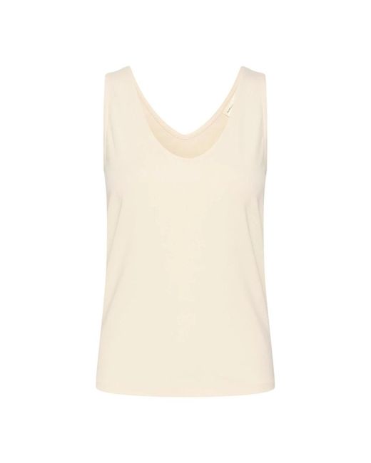 Inwear White Sleeveless Tops
