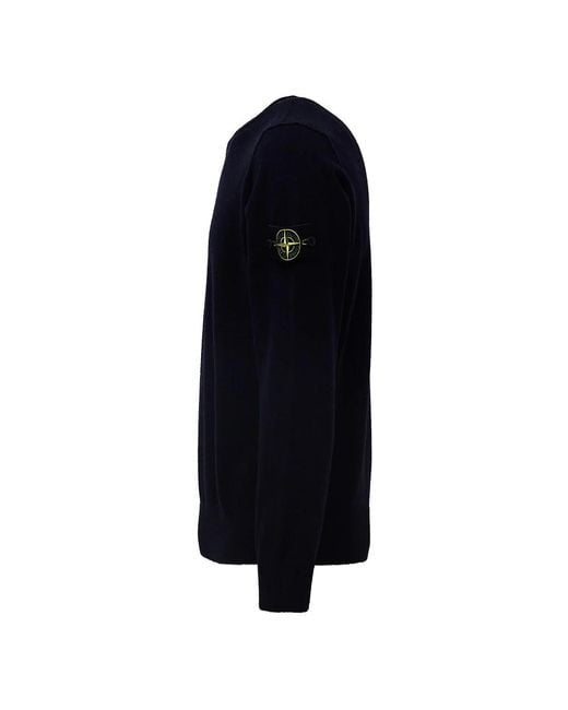 Stone Island Blue Round-Neck Knitwear for men