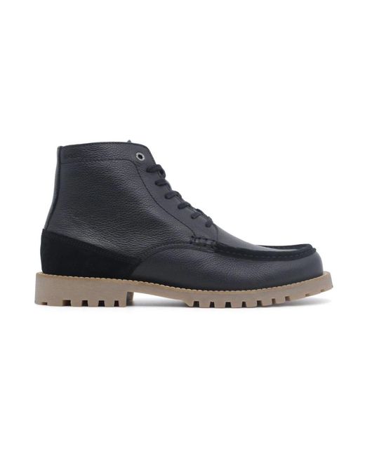 Boss Blue Lace-Up Boots for men