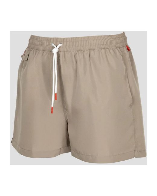 Kiton Pl Zwemshort in het Natural voor heren