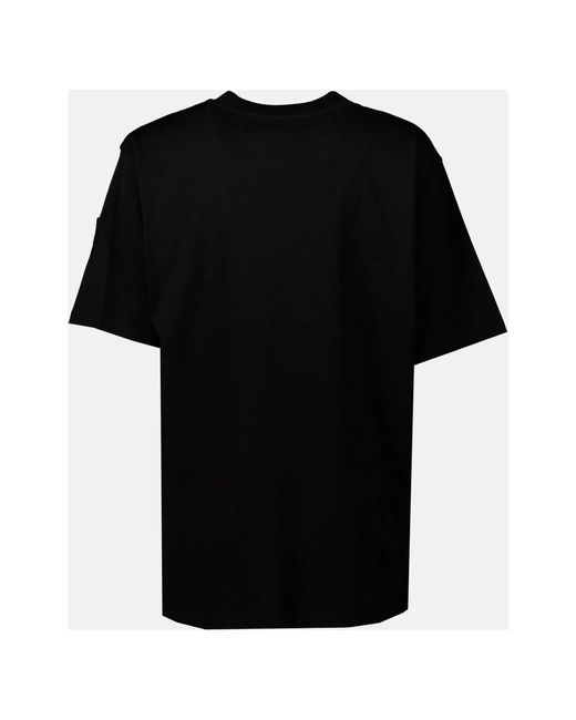 Moncler Black Schimmerndes metallic logo t-shirt