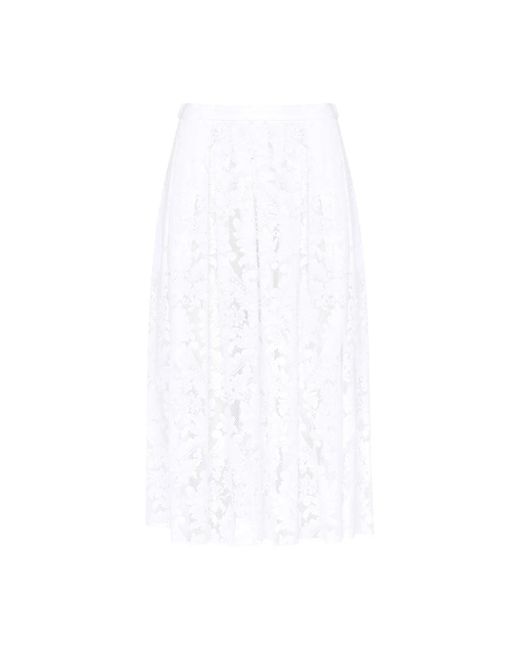 Max Mara Midi Skirts in het White
