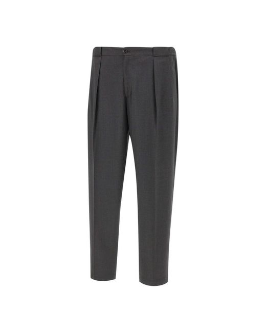 BRIGLIA Gray Suit Trousers for men