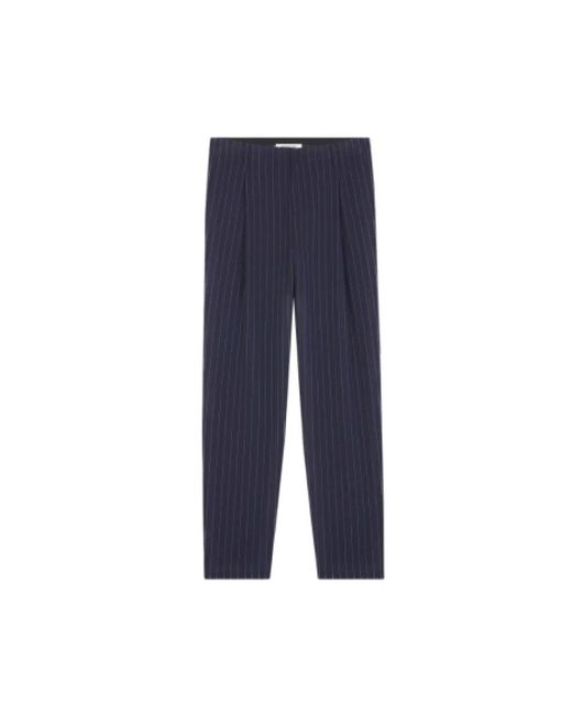 Maison Kitsuné Gestreifte wollhose in Blue für Herren