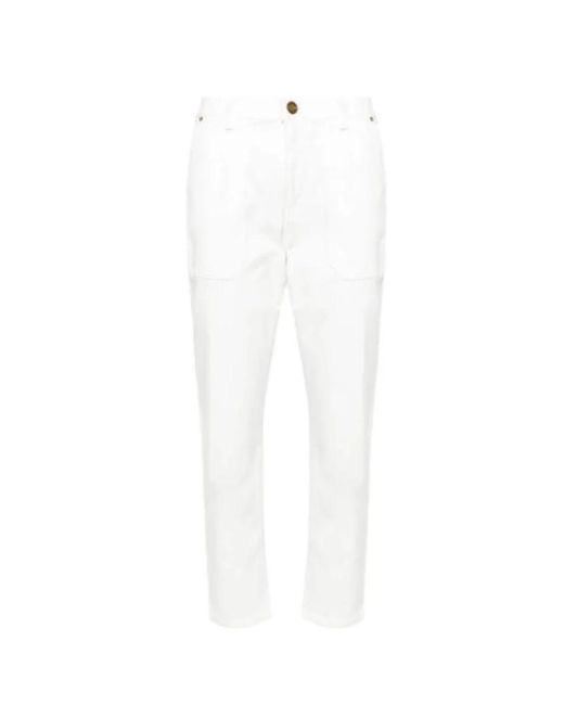 Cropped jeans Pinko de color White