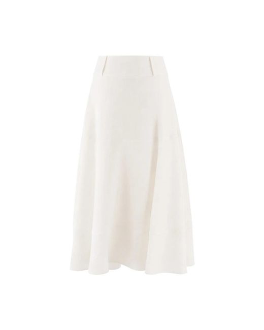 Antonelli White Midi Skirts