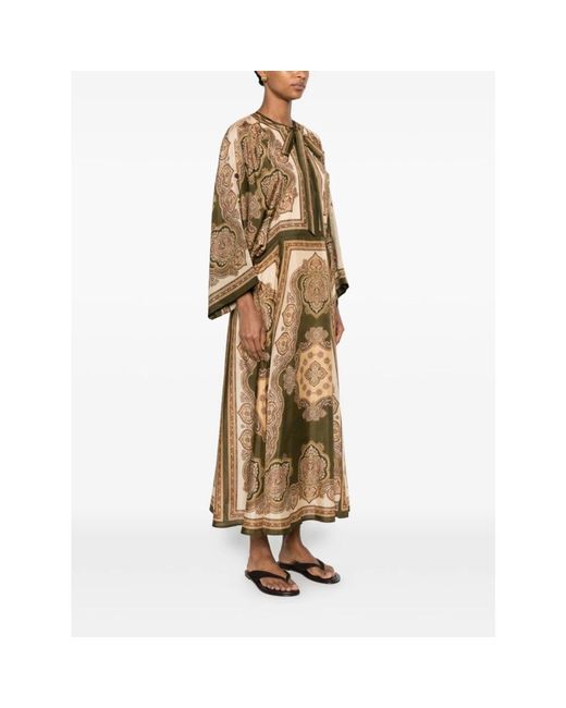 Zimmermann Mahon Tunic Midi Jurk in het Natural