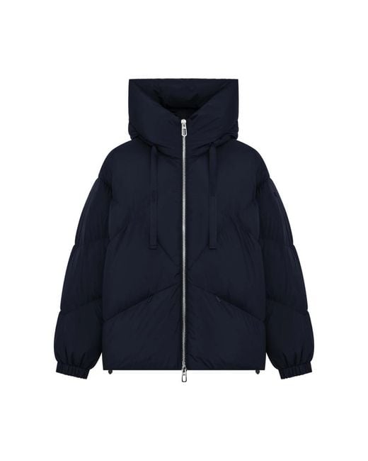 DUNO Jassen ,Blauw ,Korte Oversized Quilt Jas in het Blue