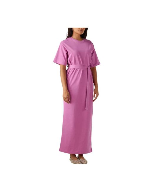 SELECTED Kleedjes ,Roze ,Roze Maxi Jurk Met Zakken in het Purple