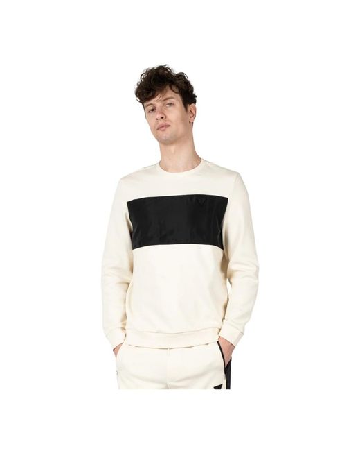 Guess Hoodies & Sweatvesten ,Wit ,Elegante Ronde Hals Tröja in het Black voor heren
