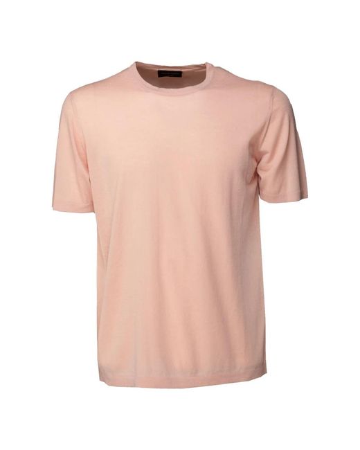 Roberto Collina Pink T-Shirts for men