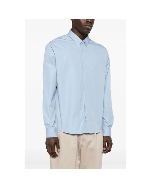 AMI Overhemden ,Blauw ,Katoen Shirts in het Blue voor heren