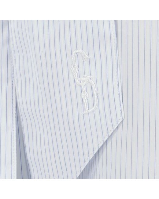 Dior Klassische gestreifte bluse mit schleife in White für Herren