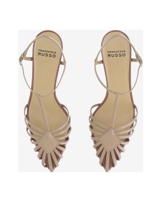 Francesco Russo Metallic High Heel Sandals