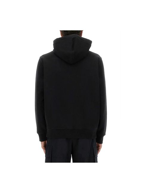 Givenchy Hoodies & Sweatvesten ,Zwart ,Katoen Hoodie Met Ritssluiting En Stempelprint in het Black voor heren