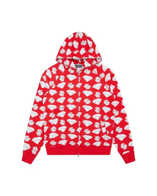 Billionaire Red Zip-Throughs for men