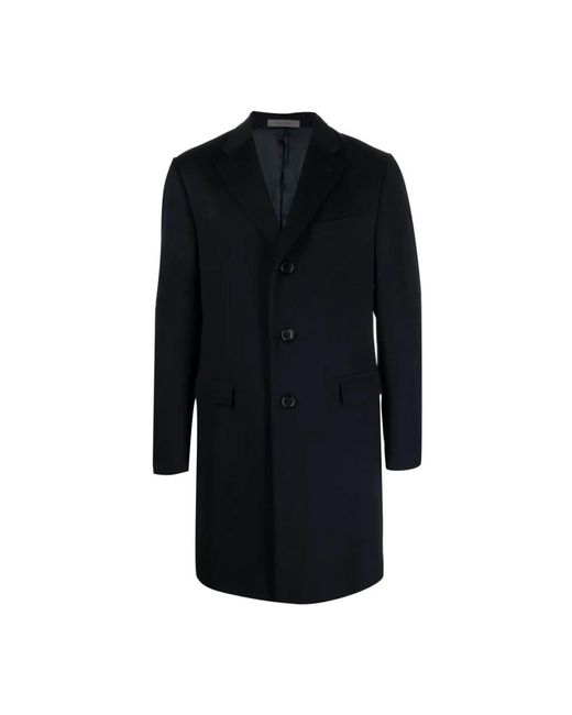 Corneliani Black Single-Breasted Coats for men