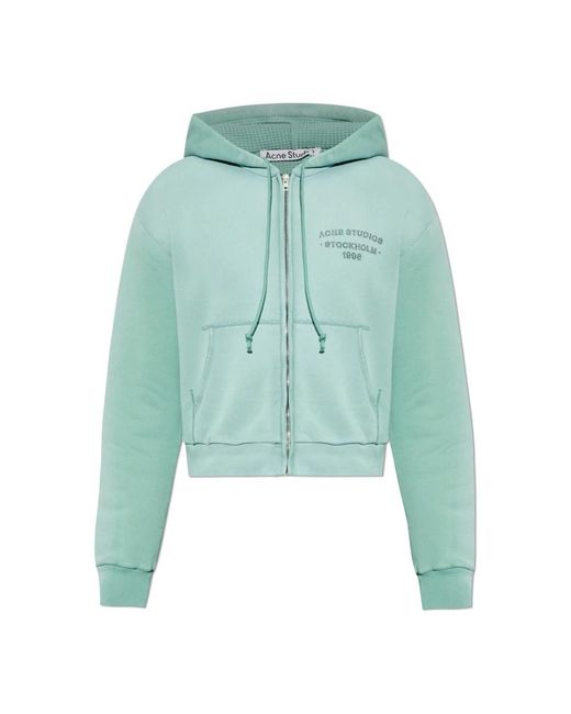 Acne Sprayed Zip Hoodie in het Green voor heren