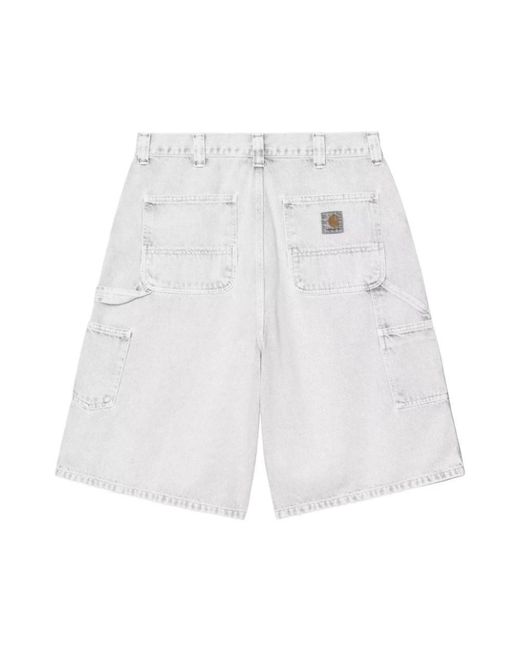 Carhartt White Denim Shorts for men
