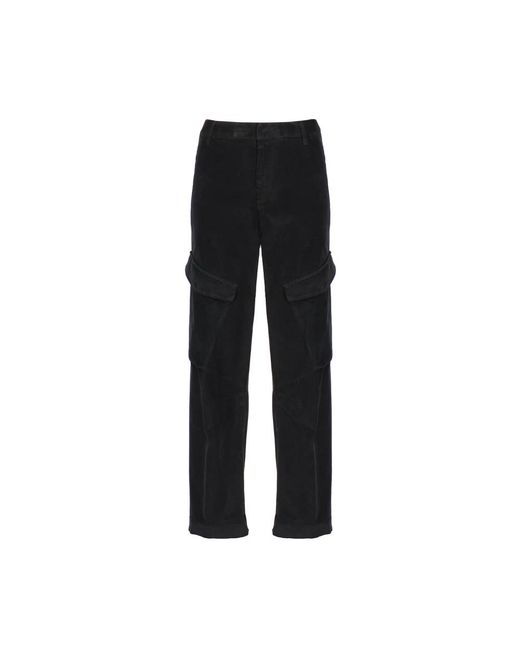 Dondup Black Straight Trousers