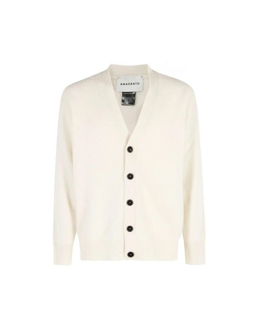 Amaranto Truien & Vesten ,Wit ,Wol Cardigan in het White voor heren