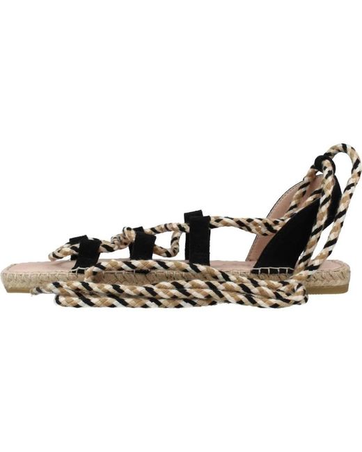 Macarena Flat Sandalen in het Black