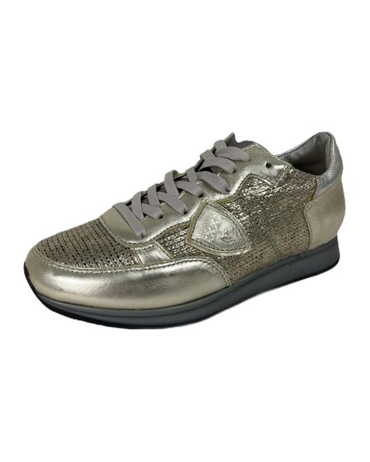 Philippe Model Schoenen ,Geel ,Tropez Boucle Schoen in het Gray