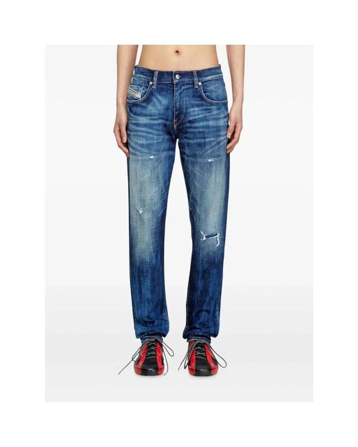 DIESEL Blue Slim Fit Jeans for men