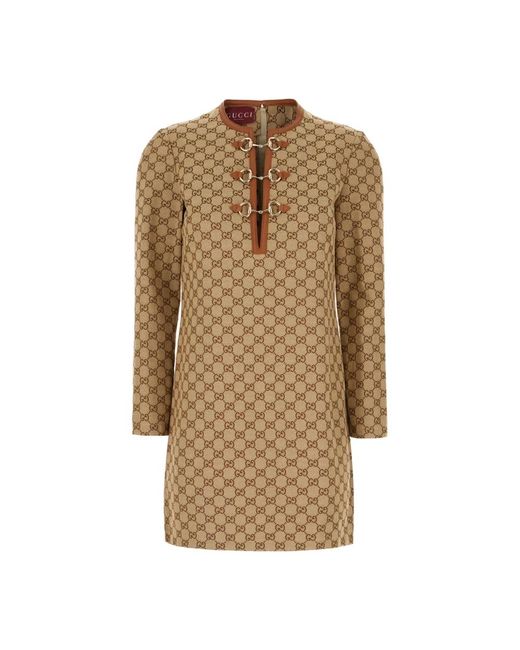 Gucci Short Dresses in het Natural