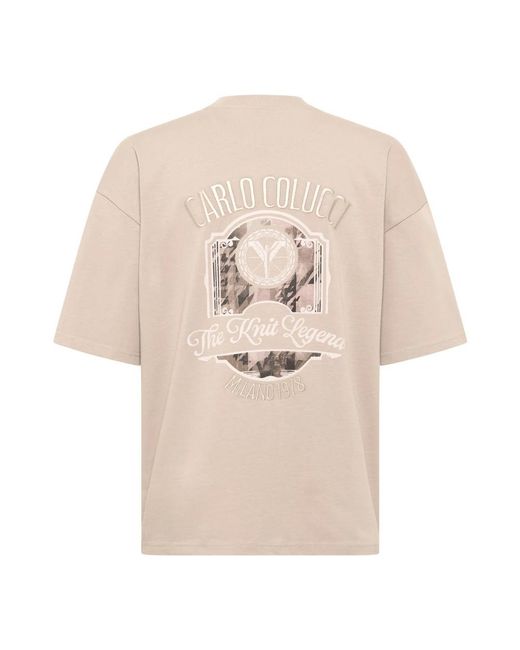 carlo colucci Natural T-Shirts for men