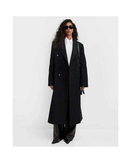 Loulou de Saison Black Double-Breasted Coats