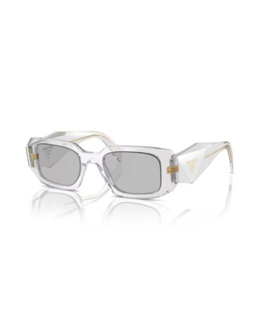 Prada Accessoires ,Grijs ,Stijlvolle Zonnebril Voor Elke Outfit in het Metallic