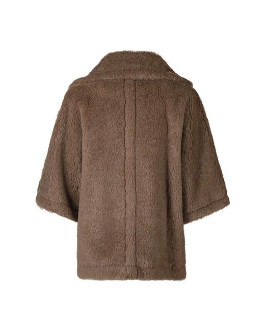 Max Mara Brown Faux Fur & Shearling Jackets