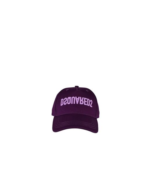 DSquared² Accessoires ,Paars ,Katoen D2 Baseball Cap in het Purple