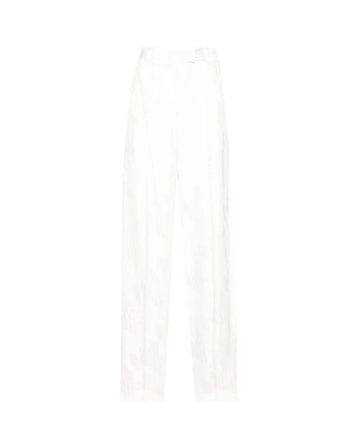 The Attico White Wide Trousers