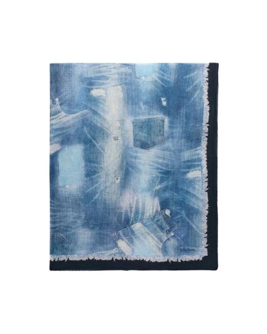 Roberto Cavalli Blue Scarves
