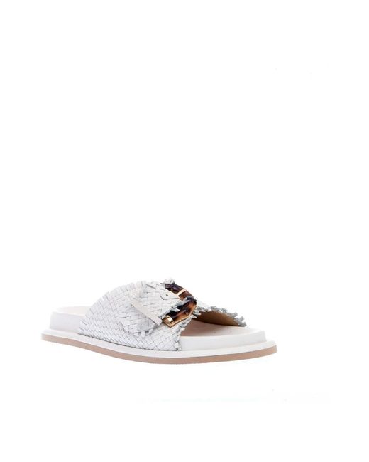 Emanuélle Vee White Sliders