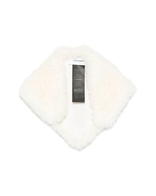 Yves Salomon White Winter Scarves