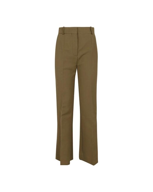 Victoria Beckham Green Wide Trousers