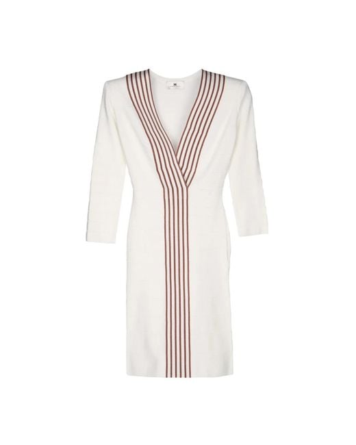 Elisabetta Franchi White Short Dresses