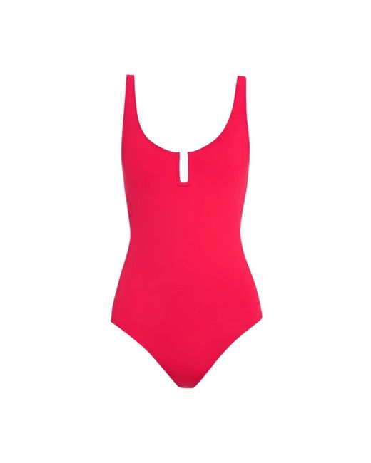Eres Badmode ,Roze ,Diepuitgesneden Badpak in het Red