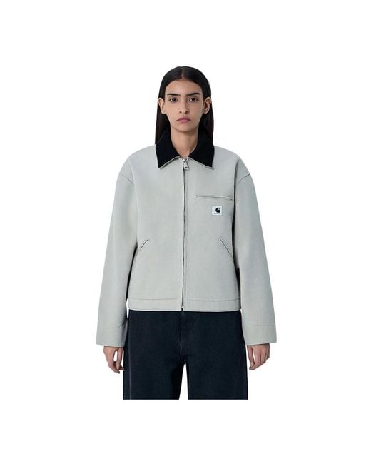 Carhartt Gray Canvas Detroit Jacket 'Dearborn'